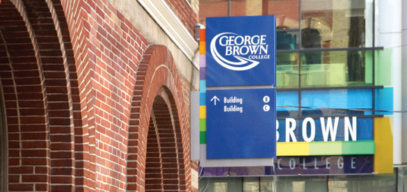 Image of George Brown college and sign